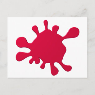 Red ink blot postcard