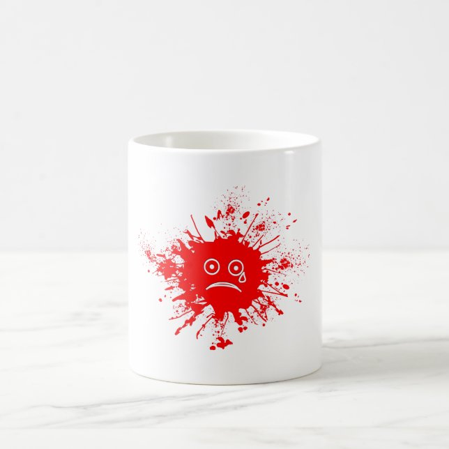 Red Ink Blotch Coffee Mug (Center)