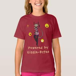 Red Inspirational Robot Giggle Fun T-Shirt