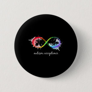 Red Instead Autism Autism-acceptance 6 Cm Round Badge