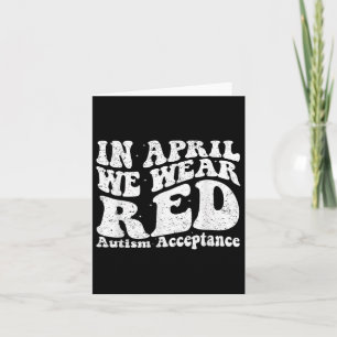 Red Instead Autism Awareness Acceptance Education Card
