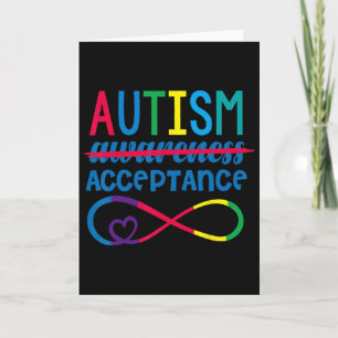 Red Instead Autism In April We Wear Red Autism Awa Card