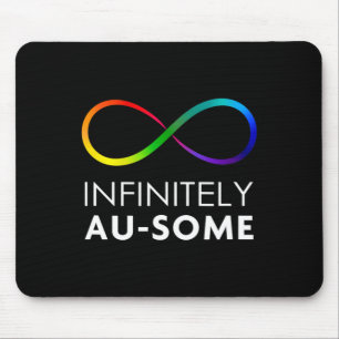 Red Instead Autism - Infinitely Au-some Infinity Mouse Pad