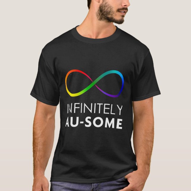 Red Instead Autism - Infinitely Au-some Infinity  T-Shirt (Front)
