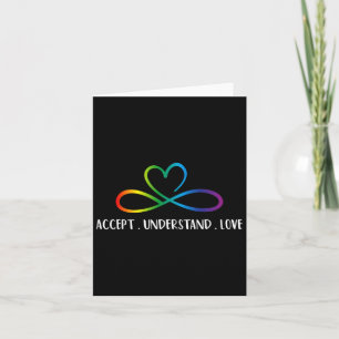 Red Instead Autism Infinity Accept Understand Love Card