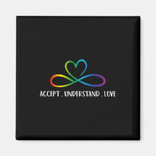 Red Instead Autism Infinity Accept Understand Love Magnet