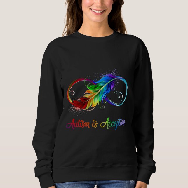 Red Instead Autism Is Acceptance Not Awareness Inf Sweatshirt (Front)