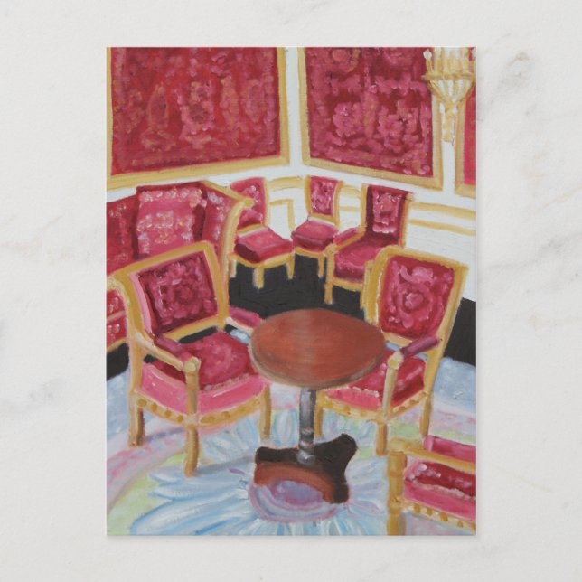 Red Interior:Chateau de Fontainebleau Postcard (Front)