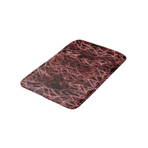 Red intertwined network of rustic and tangled wire bath mat