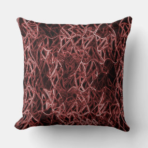 Red intertwined network of rustic and tangled wire cushion