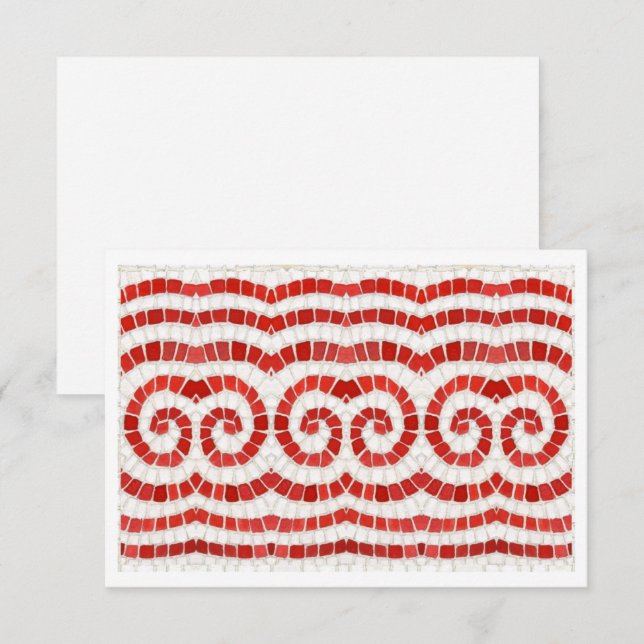 RED IONIC MOSAIC 3.5x5 Flat Card (Front/Back)