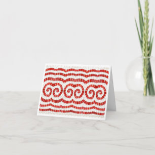 RED IONIC MOSAIC Note Card / Horizontal