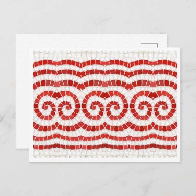 RED IONIC MOSAIC Postcard (Front/Back)