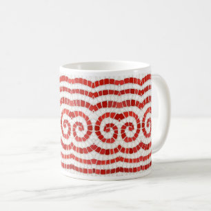 RED IONIC MOSAIC White Mug
