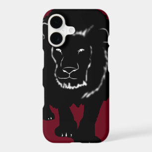 Red iPhone Case with Lion - Choose Colours