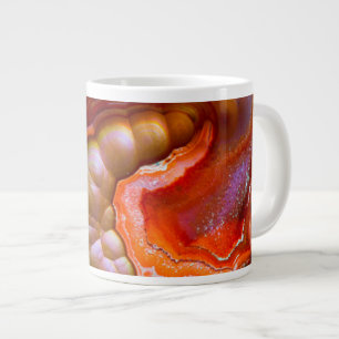 Red iridescent Fire Opal Large Coffee Mug