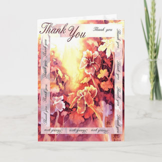 Red Iris _thank you card_ Thank You Card