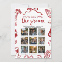Red Italian Hand Drawn How Old Was The Groom Game