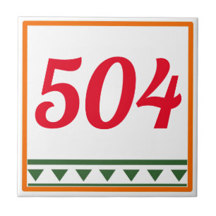 Red Italian Letters & Numbers, edit numbers Ceramic Tile