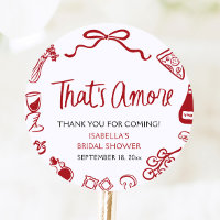 Red Italian That's Amore Pizza Pasta Bridal Shower