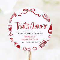 Red Italian That's Amore Pizza Pasta Bridal Shower