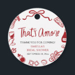 Red Italian That's Amore Pizza Pasta Bridal Shower Favour Tags<br><div class="desc">🍕 That’s Amore Favour Tags – Italian Pizza, Pasta & Love! ❤️ Add the perfect finishing touch to your bridal shower favours with these whimsical red Italian That’s Amore tags. Featuring charming hand-drawn pizza slices, pasta bowls, wine glasses, and romantic doodles, they bring a fun, authentic Italian flair to your...</div>