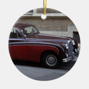 Red Jaguar Mark IX Ceramic Ornament