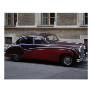 Red Jaguar Mark IX Poster