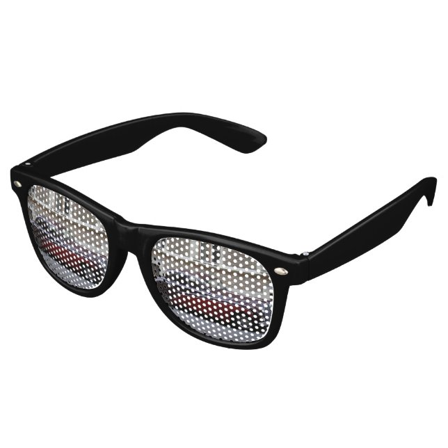 Red Jaguar Mark IX Retro Sunglasses (Angled)