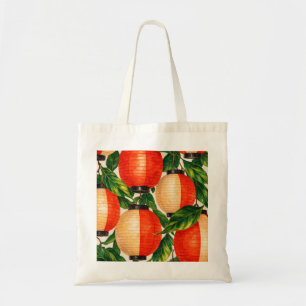 Red Japanese Paper Lantern Tote Bag