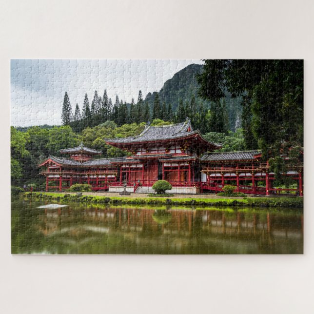 Red Japanese Temple Jigsaw Puzzle (Horizontal)