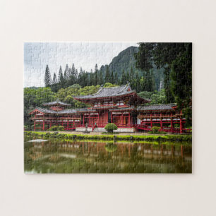 Red Japanese Temple Jigsaw Puzzle