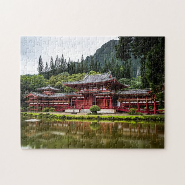 Red Japanese Temple Jigsaw Puzzle (Horizontal)