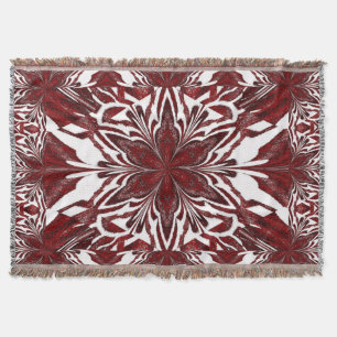 Red Jasmine Throw Blanket