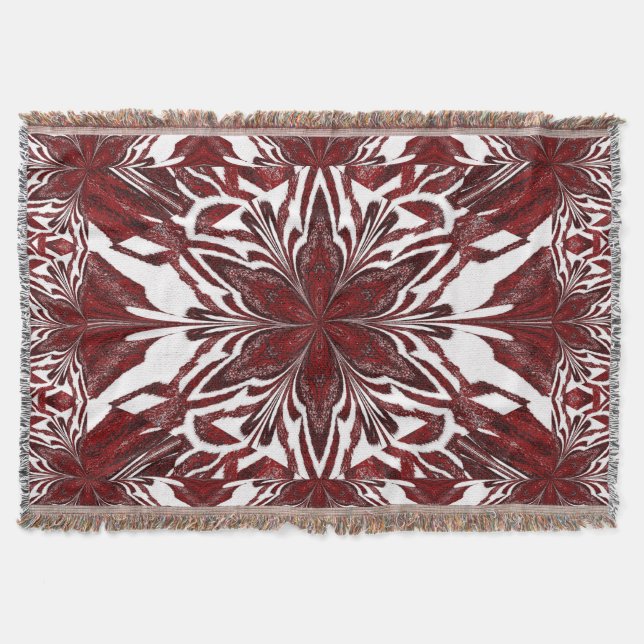 Red Jasmine Throw Blanket (Front)