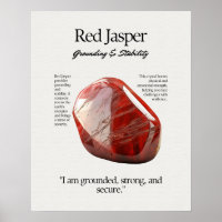 Red Jasper Gem Crystal Meaning Card