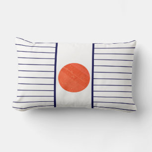 Red Jasper Jade Circle Texture Blue Stripe Cushion