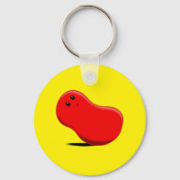 Red Jellybean Keychain