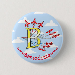 Red Jet Planes A Blue Sky Initial Badge