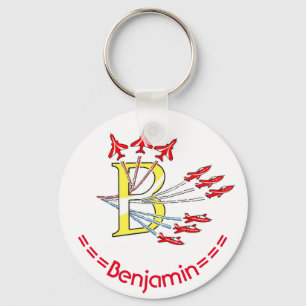 Red Jet Planes - B - Initial Key Ring