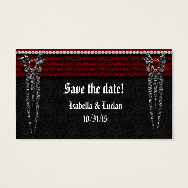 Red Jewelled Damask Vampire Wedding (Back)