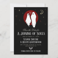 Red Joining of Souls Halloween Wedding