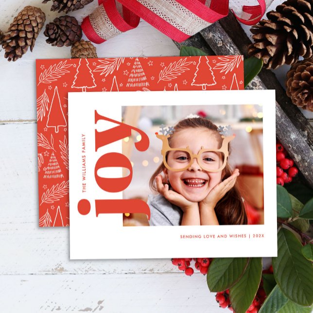 Red Joy Budget Holiday Card (Creator Uploaded)