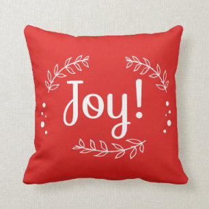 Red Joy Christmas Pillow