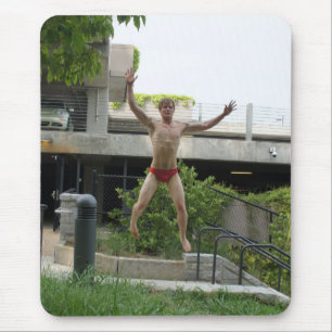 Red Jumps! Mouse Pad