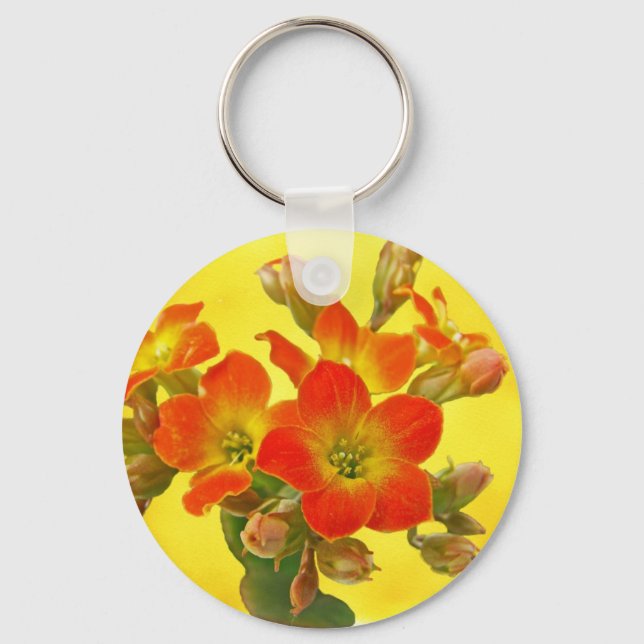 Red Kalanchoe - Succulent Sunshine Key Ring (Front)