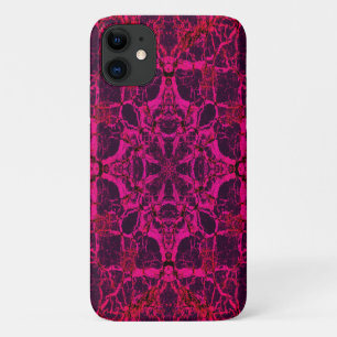 Red kaleidoscope pattern iPhone 11 case