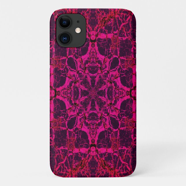 Red kaleidoscope pattern Case-Mate iPhone case (Back)