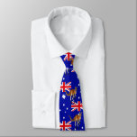 Red Kangaroo Australian flag pattern background Tie<br><div class="desc">Red Kangaroo with Australian flag pattern background</div>