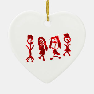 Red Kaylee My Family 2013 Art1a Hoboken The MUSEUM Ceramic Tree Decoration